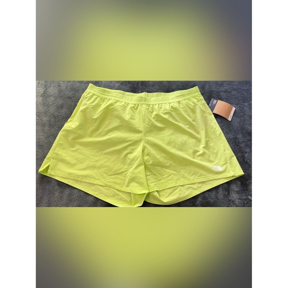 The North Face Women’s Neon Lime Athletic Shorts Wander Short XXL